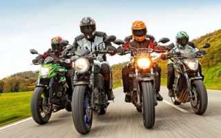 Средний класс японцев – Honda CB 650, Kawasaki ER-6n, Yamaha MT-07 и Suzuki SV 650
